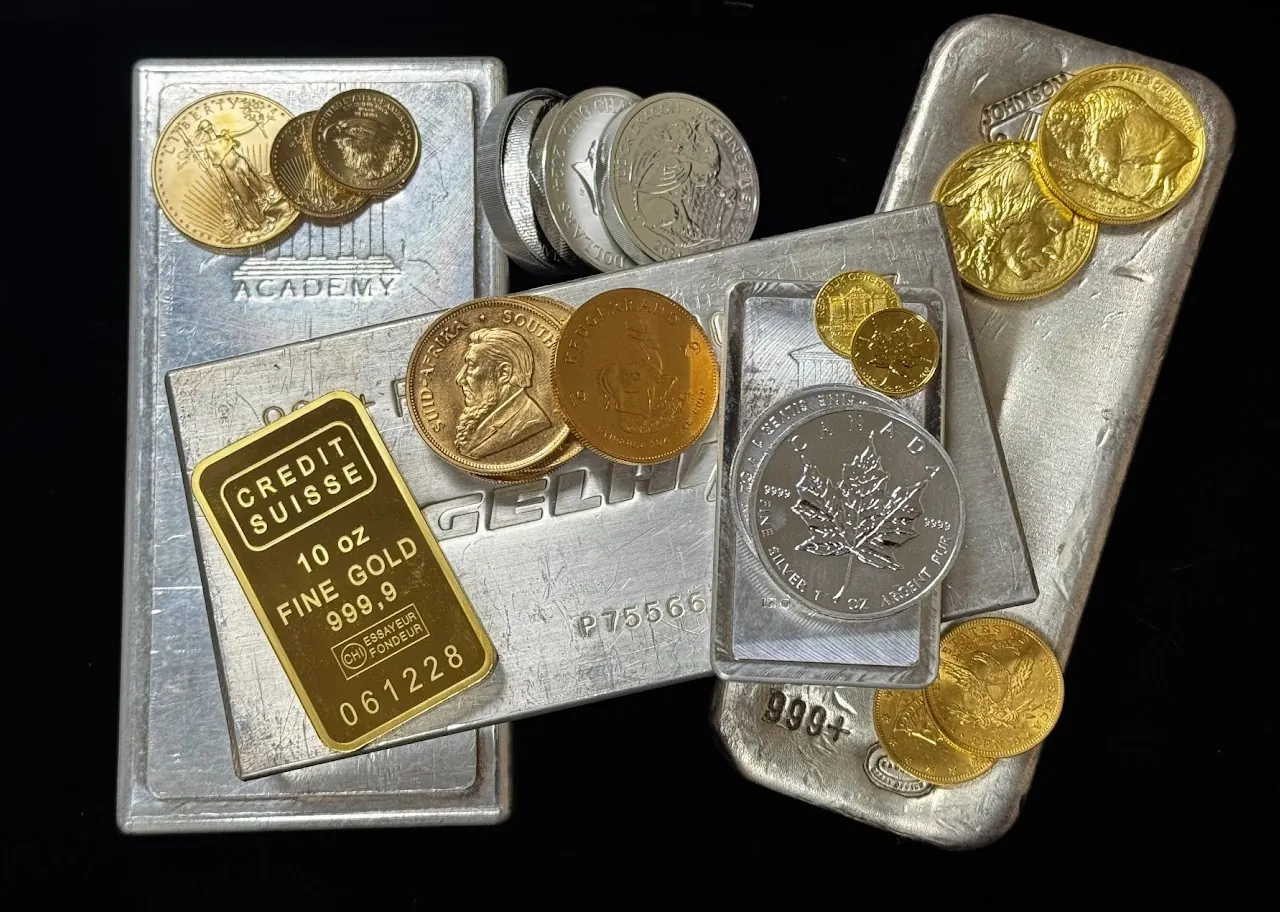 Gold bars detail